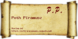 Poth Piramusz névjegykártya
